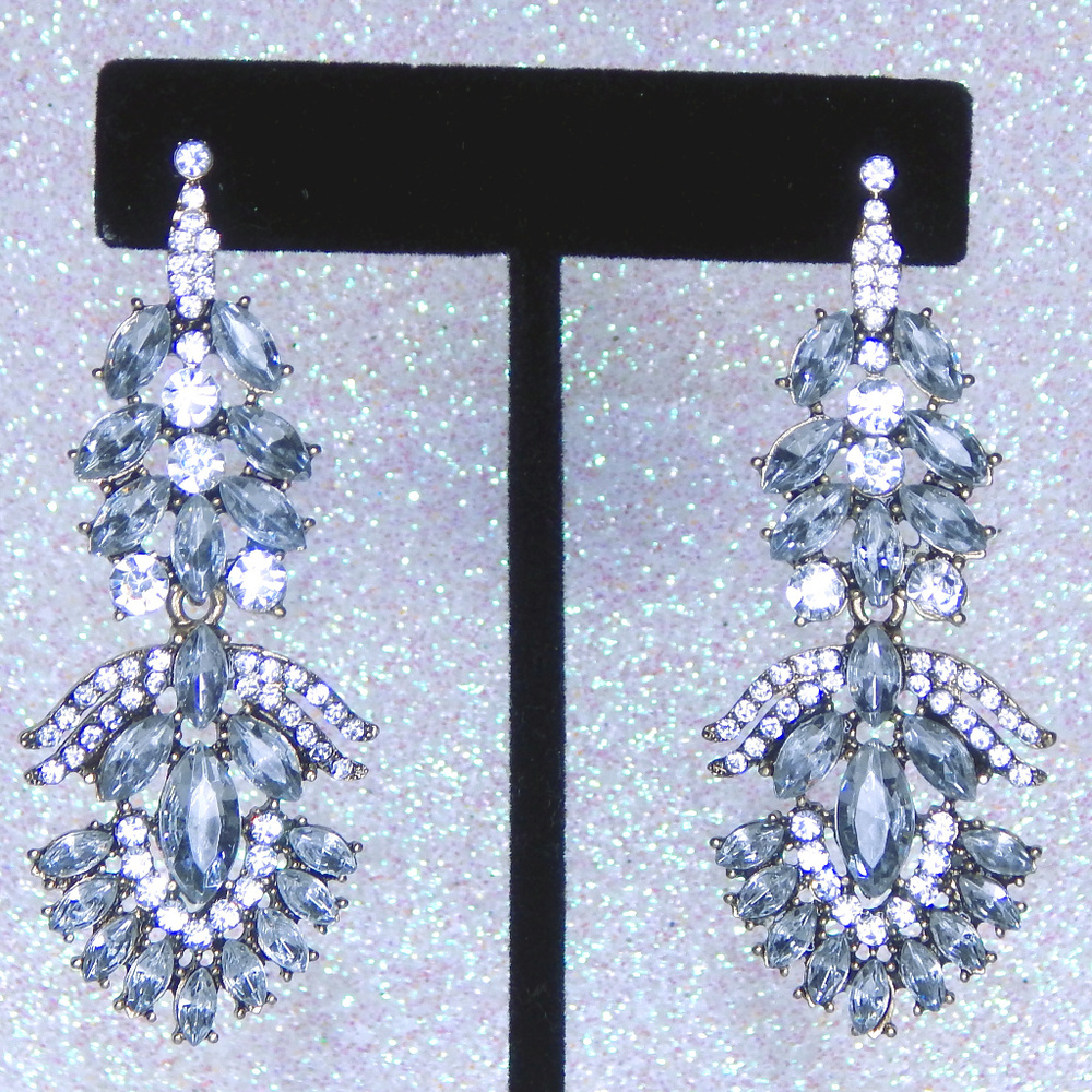 Gold and Rhinestone post earrings